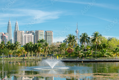 Photography Taman Tasik Titiwangsa park and city view in Kuala Lumpur, Malaysia