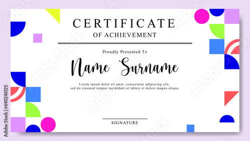 Certificate design template for any achievement in editable eps vector