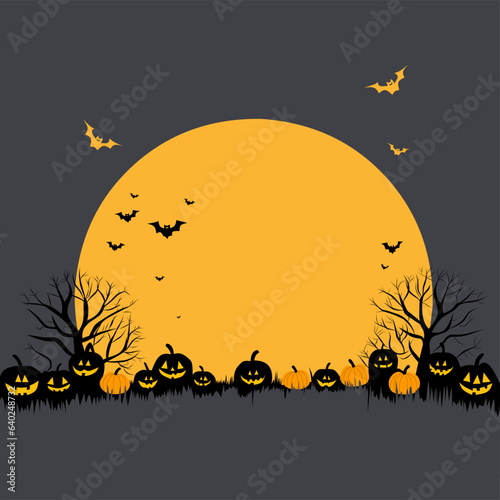 Halloween theme vector design with dark background