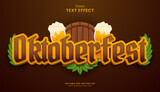 decorative oktoberfest germany festival editable text effect vector design