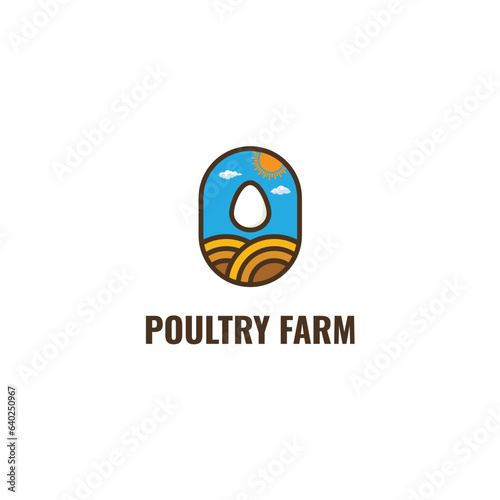 poultry farm chicken farm logo vector cattle farm logo design