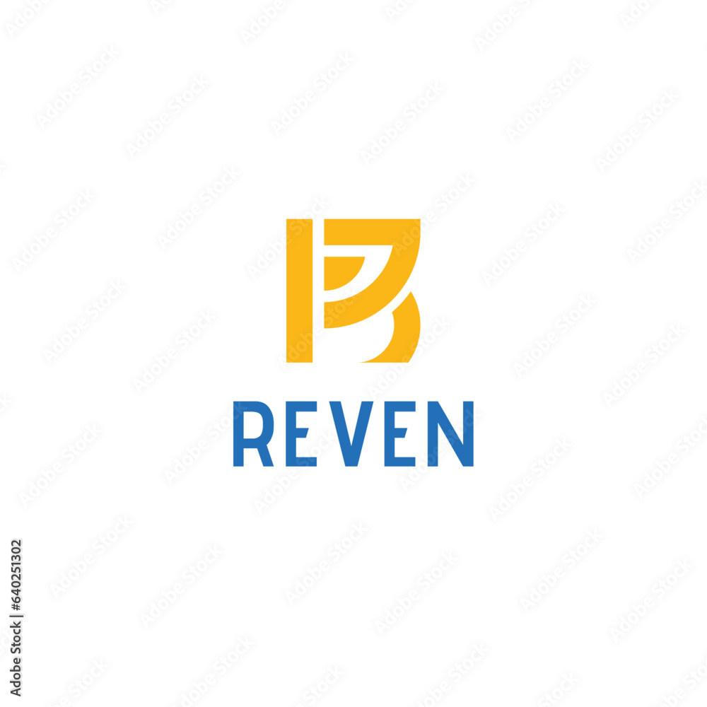 Obraz premium Flat R Uppercase Letter Initial Logo Design Template Vector