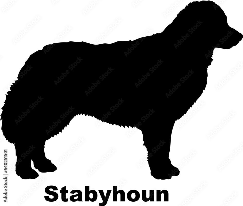 Stabyhoun dog silhouette dog breeds Animals Pet breeds silhouette