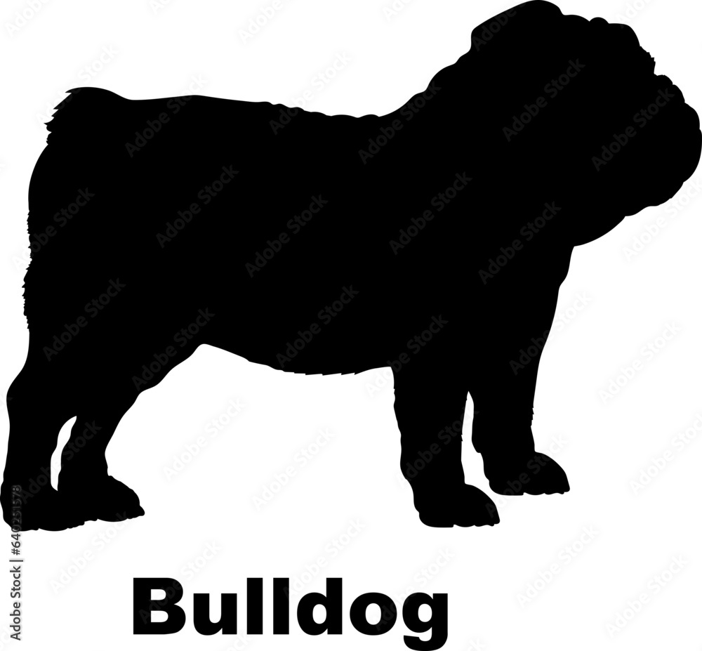 Bulldog dog silhouette dog breeds Animals Pet breeds silhouette