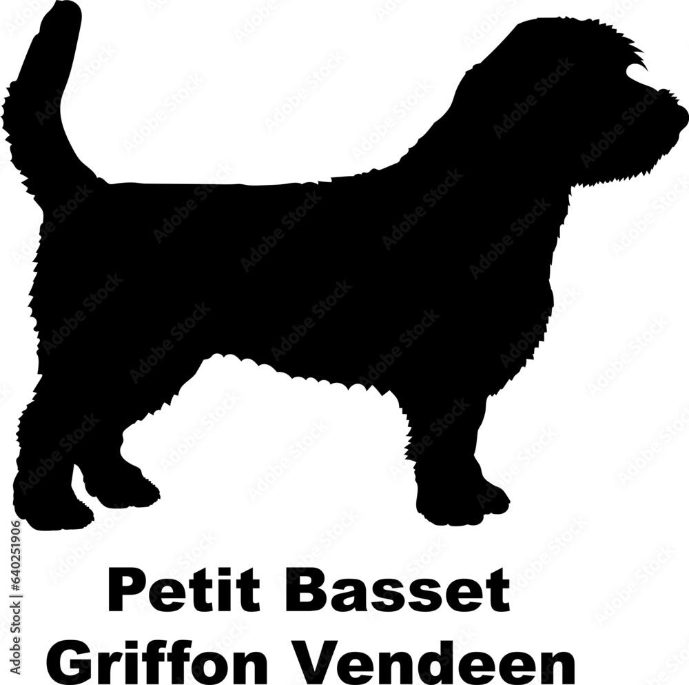 Petit Basset Griffon Vendeen dog silhouette dog breeds Animals Pet breeds silhouette