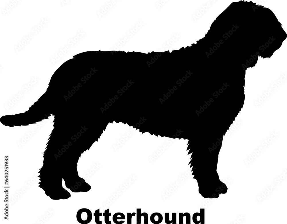 Otterhound dog silhouette dog breeds Animals Pet breeds silhouette