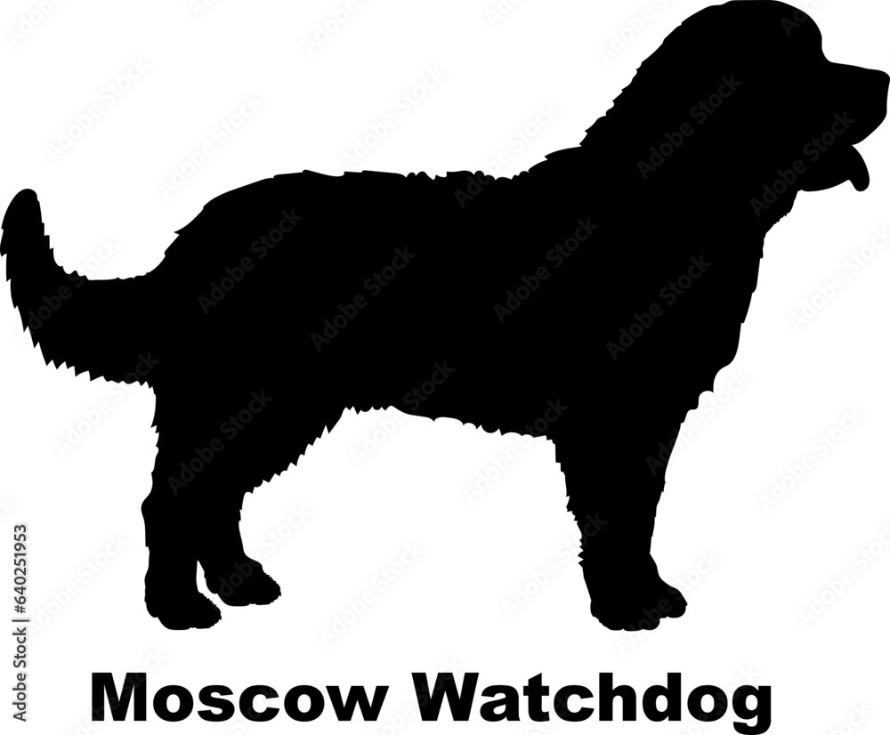 Moscow Watchdog dog silhouette dog breeds Animals Pet breeds silhouette