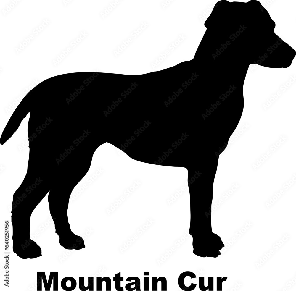 Mountain Cur dog silhouette dog breeds Animals Pet breeds silhouette