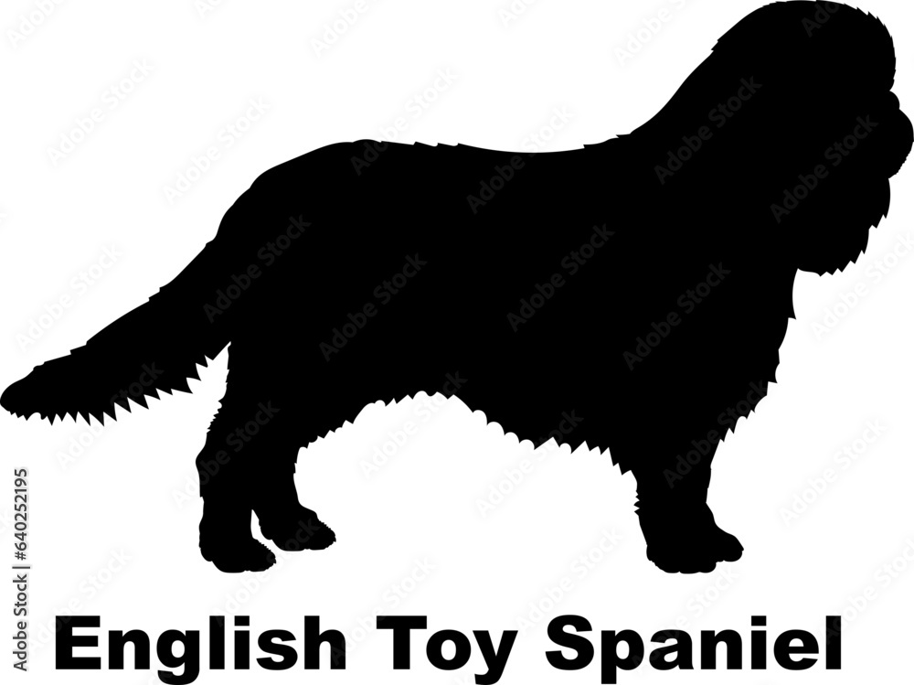  English Toy Spaniel dog silhouette dog breeds Animals Pet breeds silhouette