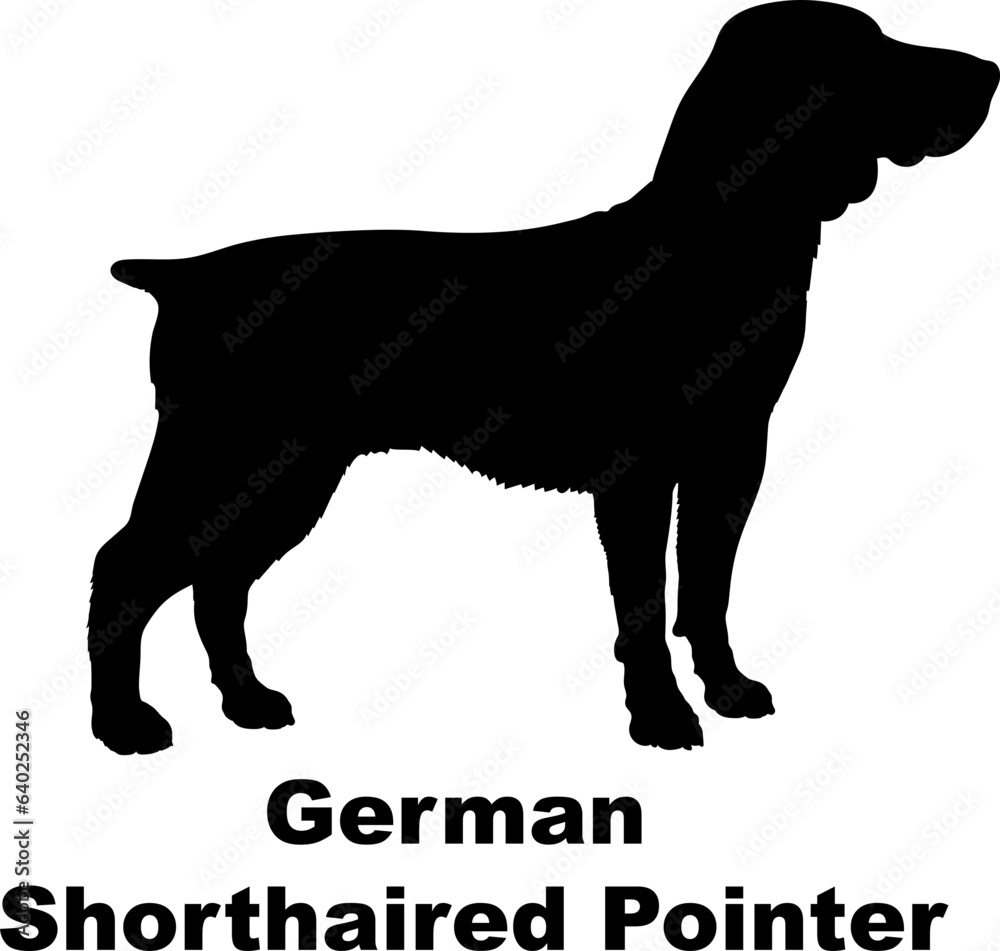 German Shorthaired Pointer dog silhouette dog breeds Animals Pet breeds silhouette