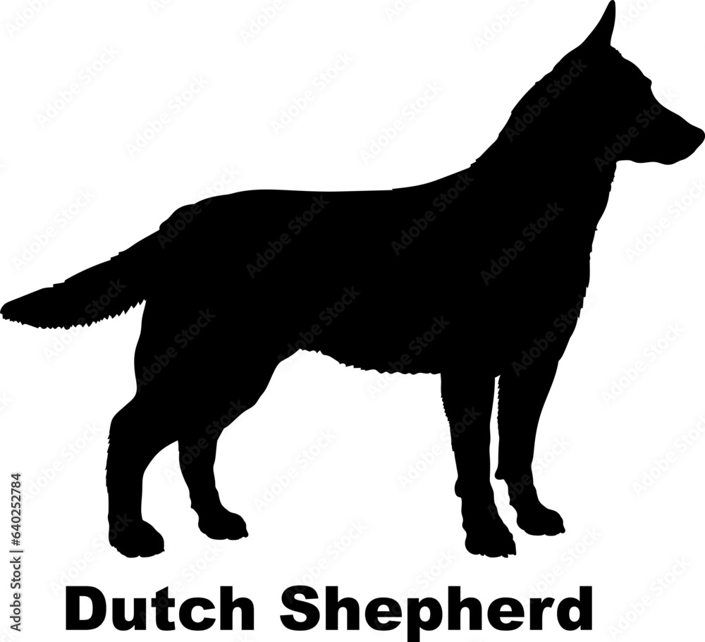 Dutch Shepherd dog silhouette dog breeds Animals Pet breeds silhouette