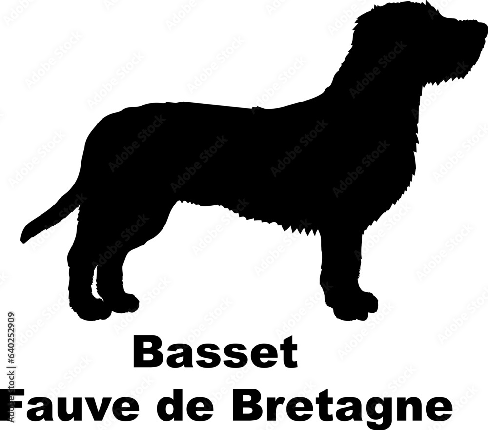Basset Fauve de Bretagne dog silhouette dog breeds Animals Pet breeds silhouette