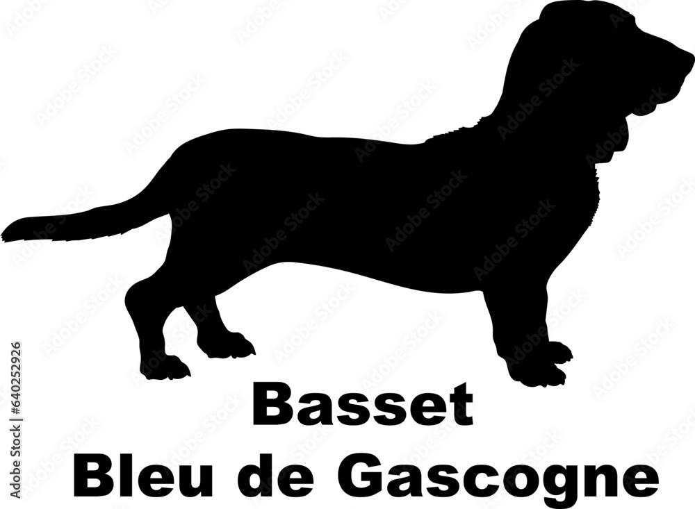 Basset Bleu de Gascogne dog silhouette dog breeds Animals Pet breeds silhouette