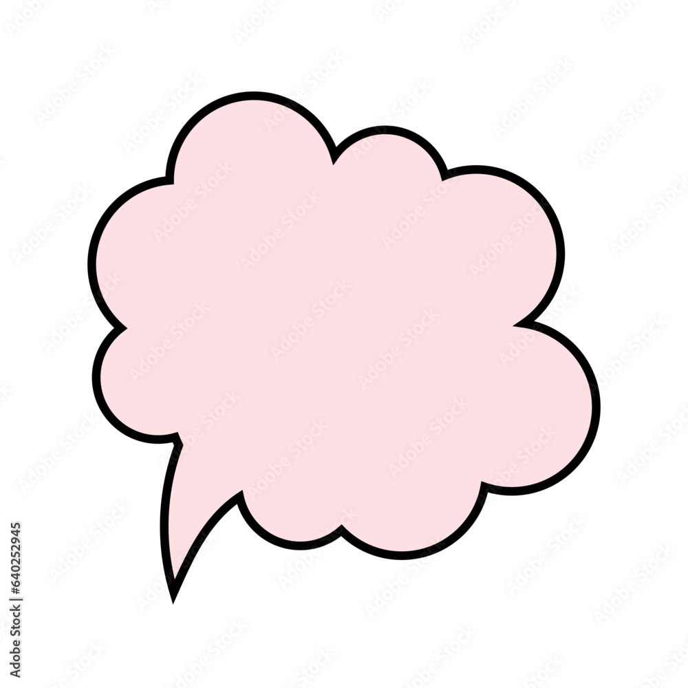 Cute Speech Bubble Illustration Cute Speech Bubble Illustration