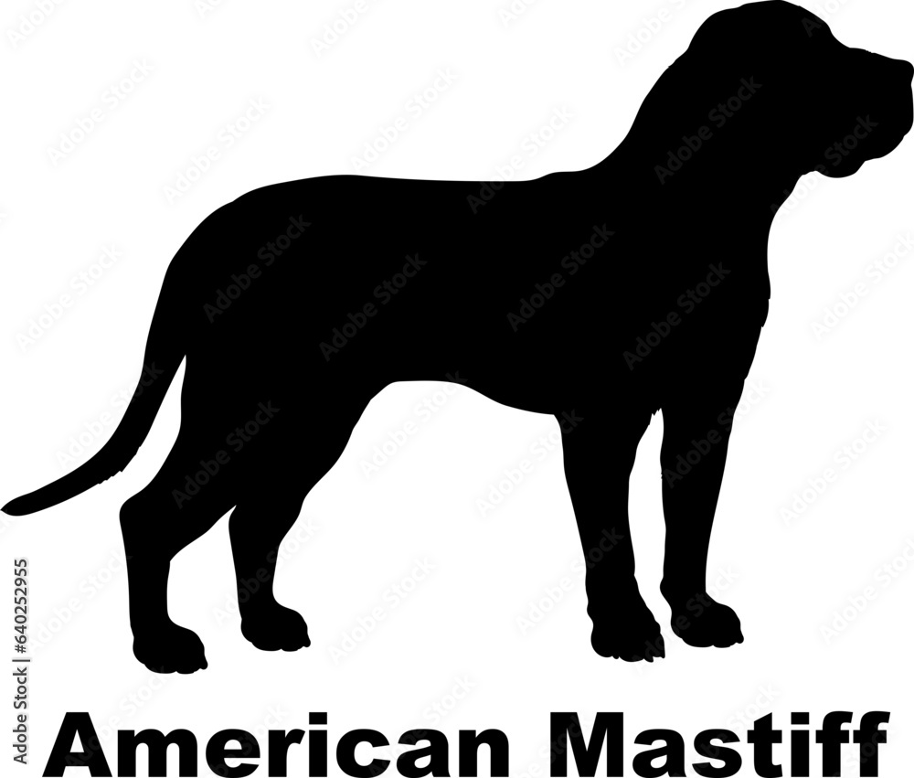 American Mastiff dog silhouette dog breeds Animals Pet breeds silhouette