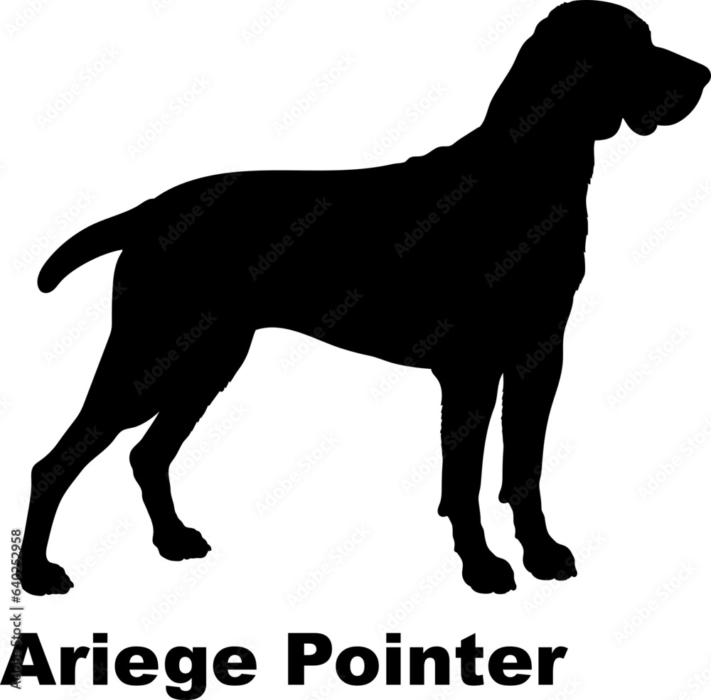 Ariege Pointer dog silhouette dog breeds Animals Pet breeds silhouette