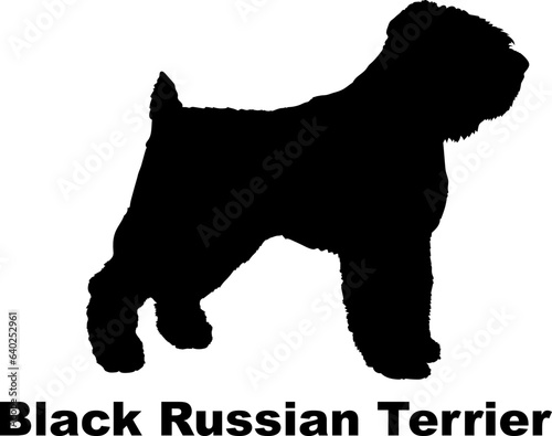 Black Russian Terrier dog silhouette dog breeds Animals Pet breeds silhouette