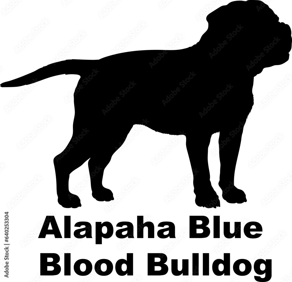 Alapaha Blue Blood Bulldog dog silhouette dog breeds Animals Pet breeds silhouette