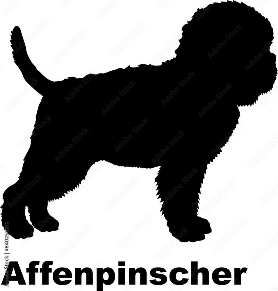 Affenpinscher dog silhouette dog breeds Animals Pet breeds silhouette