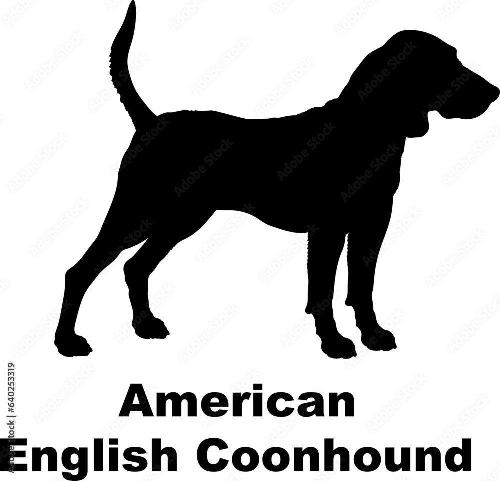 American English Coonhound dog silhouette dog breeds Animals Pet breeds silhouette