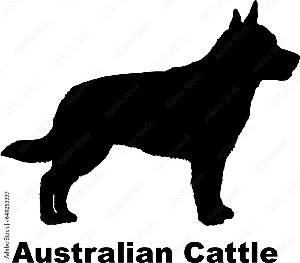 Australian Cattle dog silhouette dog breeds Animals Pet breeds silhouette