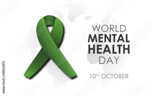 World Mental Health Day banner illustration, suitable for social media background photo