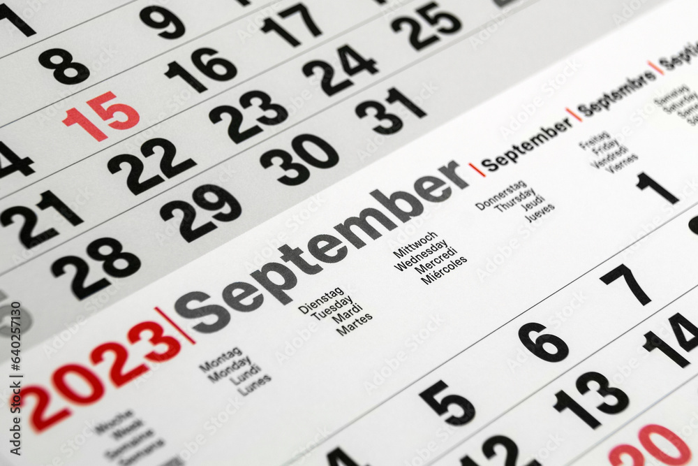 Deutscher Kalender und Datum 1. September 2023 Deutscher Kalender und Datum 1. September 2023