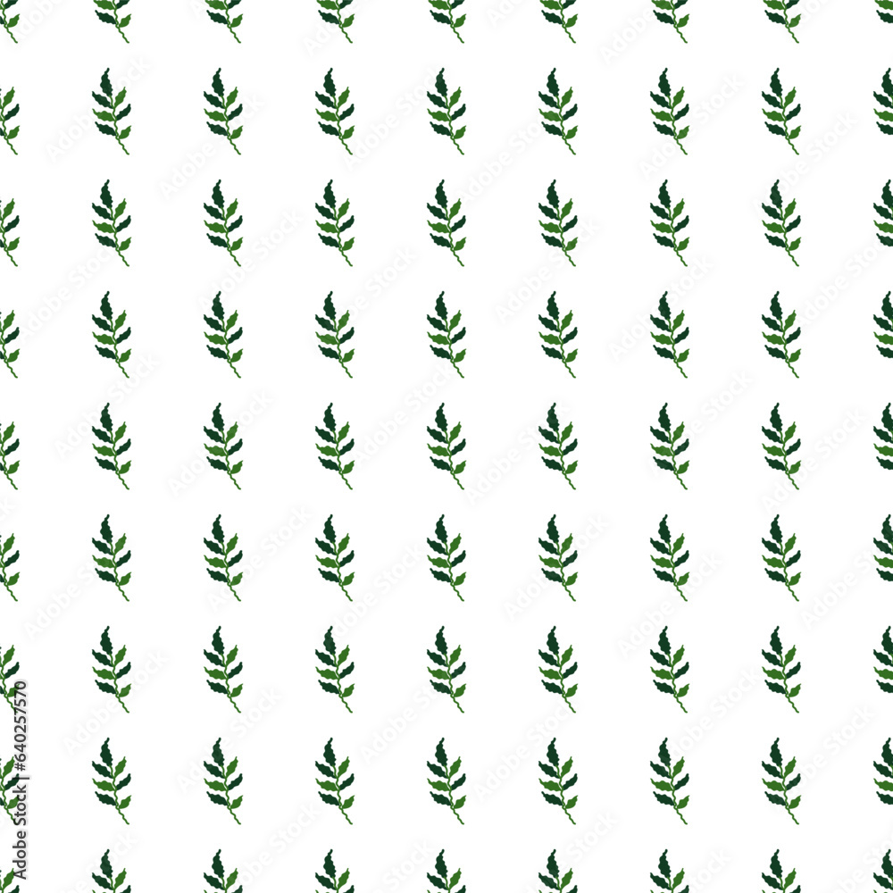 Organic leaves seamless pattern. Simple style. Botanical background. Decorative forest leaf wallpaper.