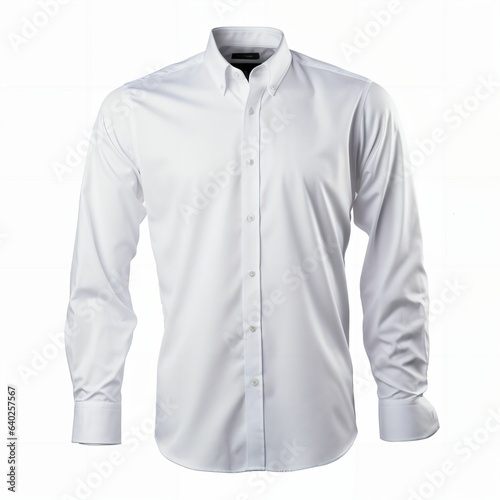 A solid color shirt in transparent white background,mockup