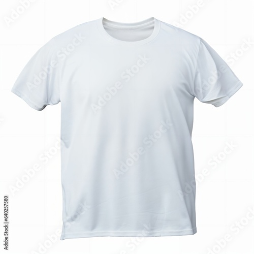 A solid color T-shirt in transparent white background,mockup