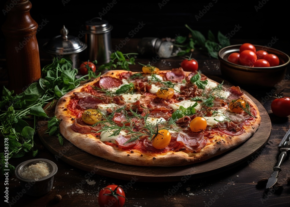 Fresh homemade Italian pizza
