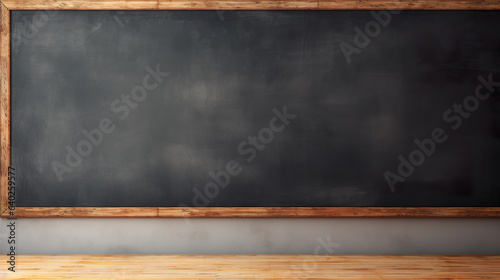 Blank blackboard in a classroom