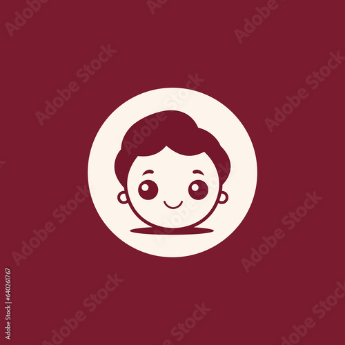 simple kid friendly garnet minimalist logo vector illustration template design