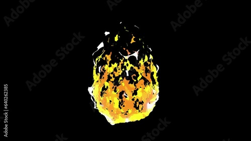 2d cartoon flame loop vfx