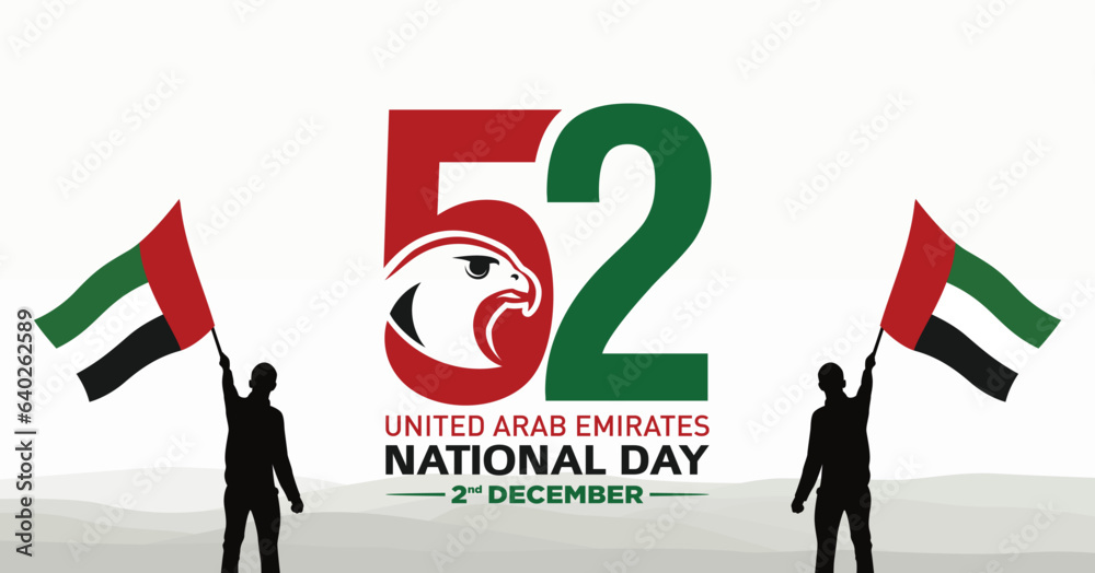 52 National Day of United Arab Emirates. Text Arabic Translation Our