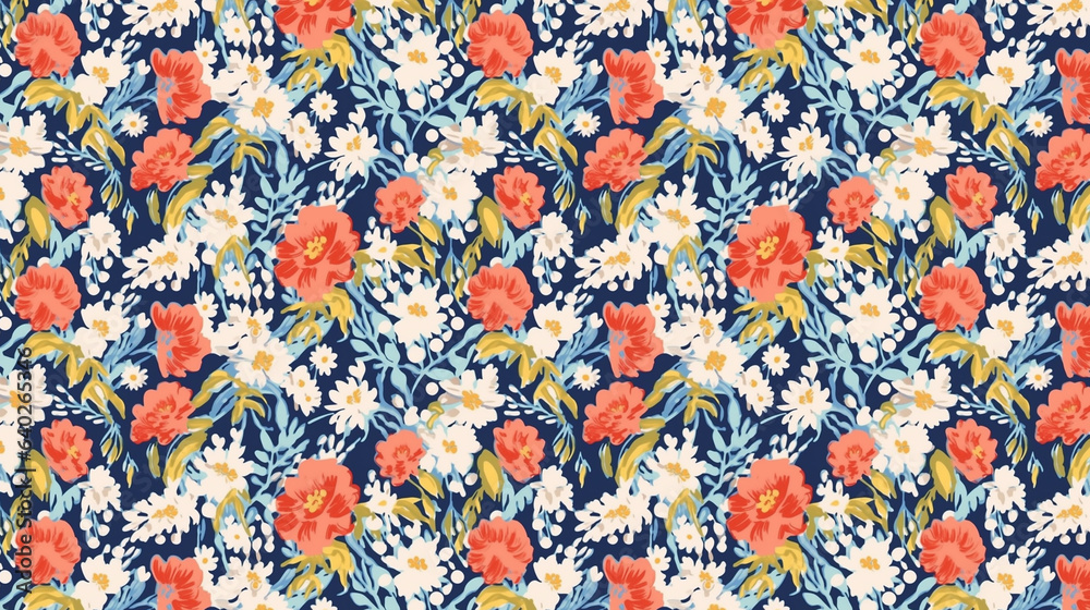 seamless pattern vintage flowers for fabric, textiles, clothing, wrapping paper,Flower Pattern, Floral Pattern, Seamless Pattern, flower