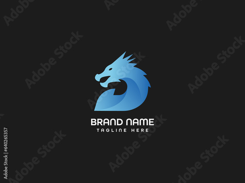 d letter logo ,dragon logo