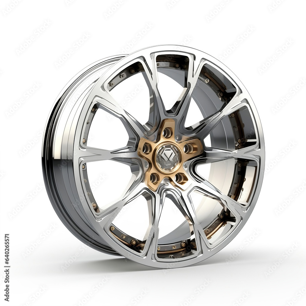 Fototapeta premium car wheel isolated on white
