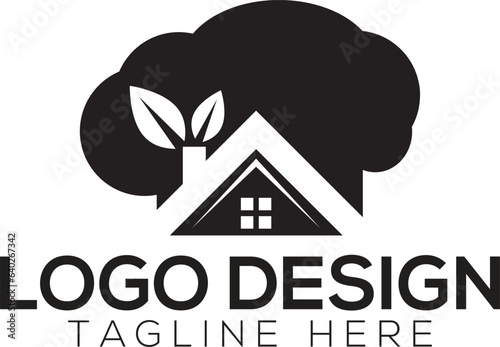 Chef hat house Restaurant logo design