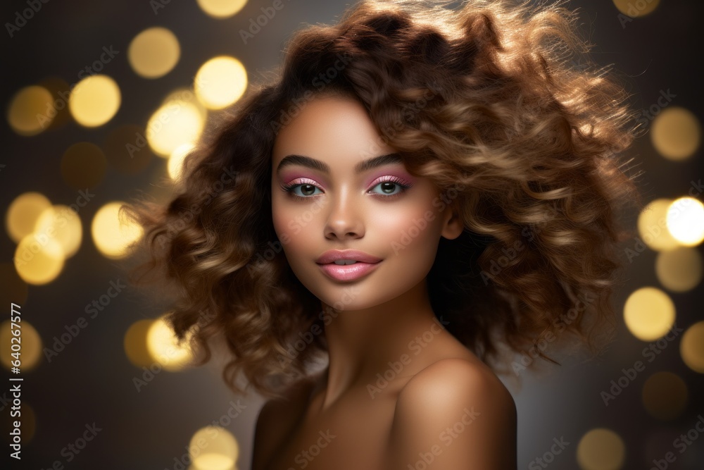 Portrait of a beautiful woman in an elegant dress with selective focus Portrait of a beautiful woman in an elegant dress with selective focus