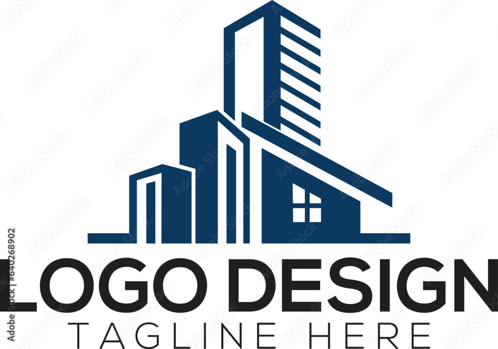 Obraz premium Real estate logo vector