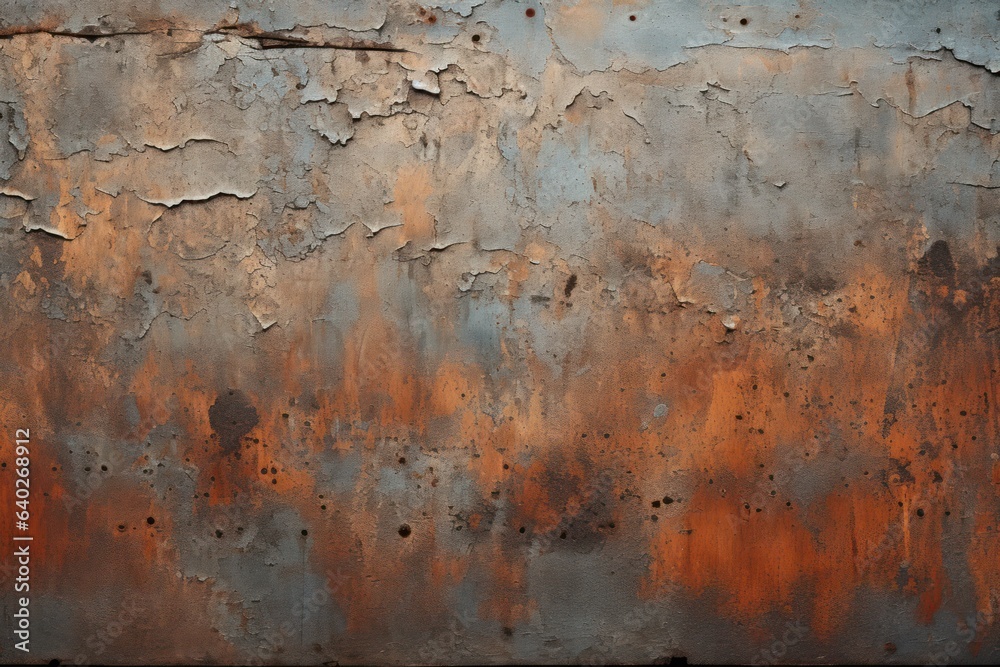 Obraz premium Weathered and textured metal background, highlighting the raw and industrial aspect of metal surfaces. Generative AI