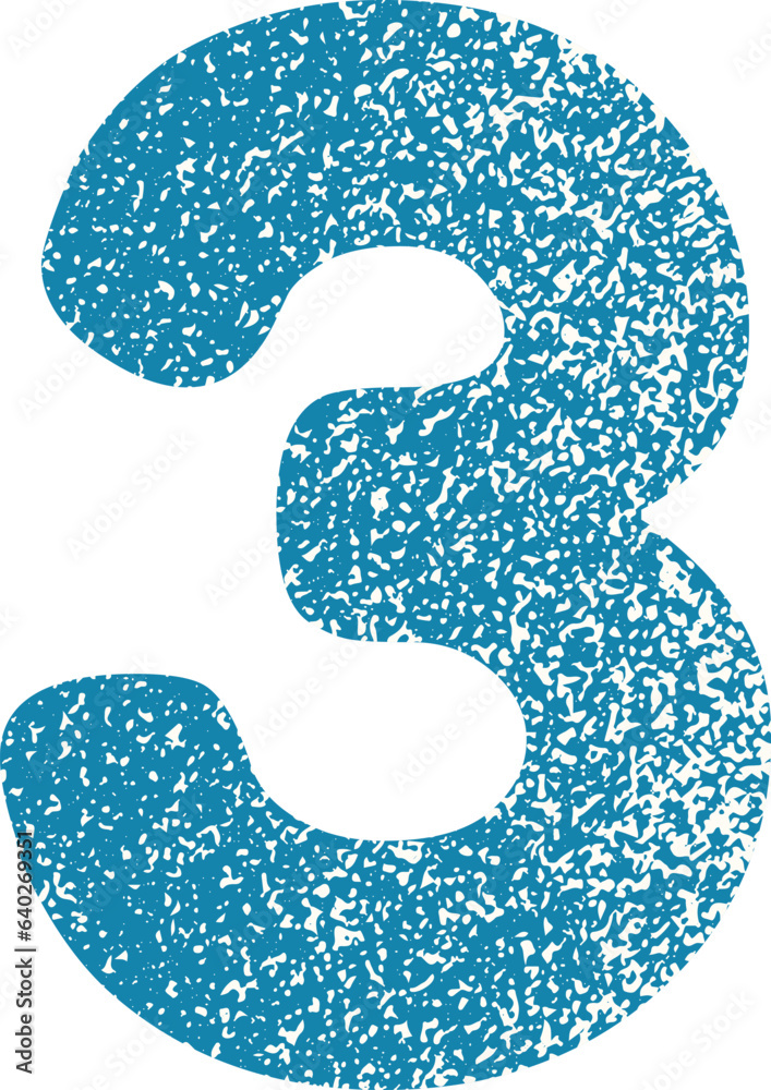 Number 3 blue background decoration and design. Number 3 blue background decoration and design.
