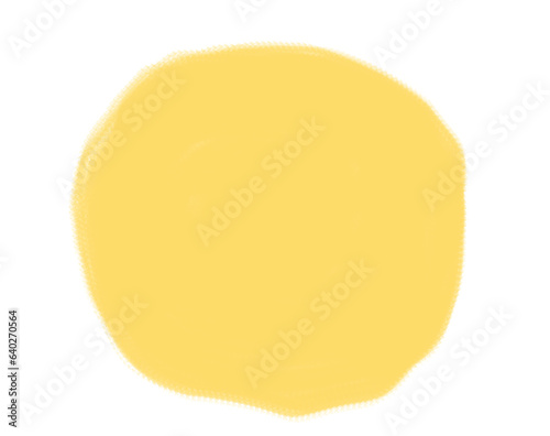 An isolated yellow circle text block with space for copy or logo	