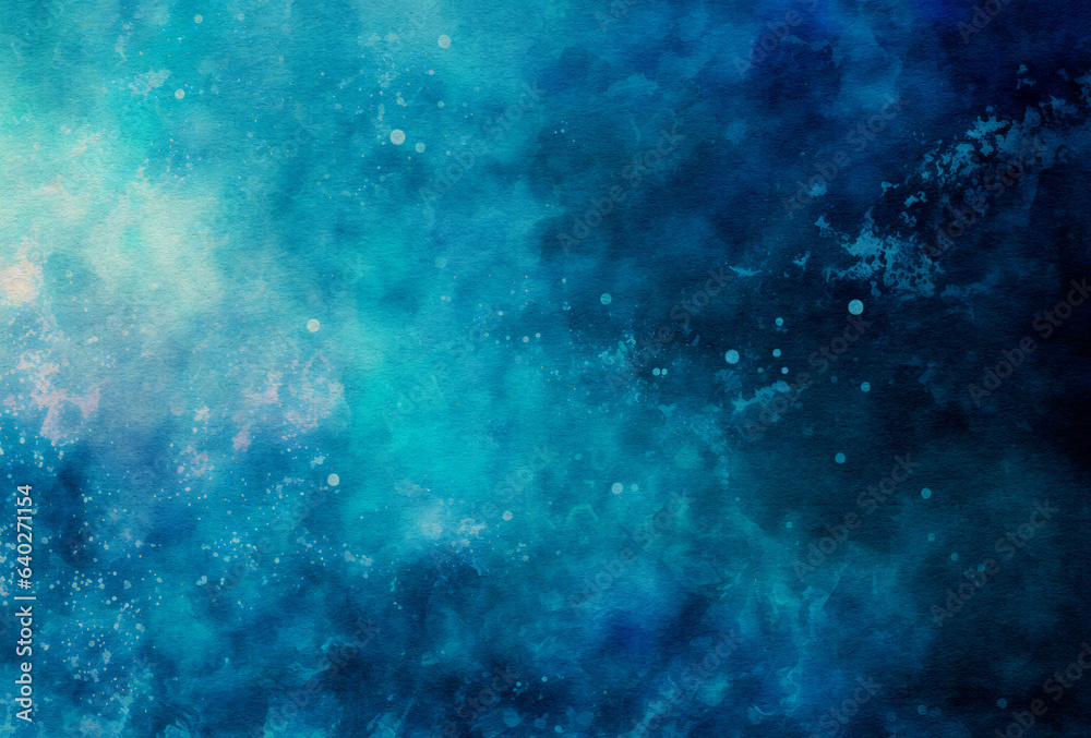 abstract blue watercolor painted background