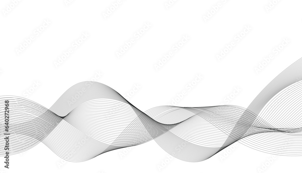 Abstract wave element for design. Digital frequency track equalizer. Stylized line art background. Vector illustration. Wave with lines created using blend tool. Curved wavy line, smooth stripe. Abstract wave element for design. Digital frequency track equalizer. Stylized line art background. Vector illustration. Wave with lines created using blend tool. Curved wavy line, smooth stripe.