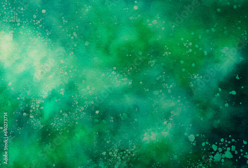 abstract green watercolor painted background