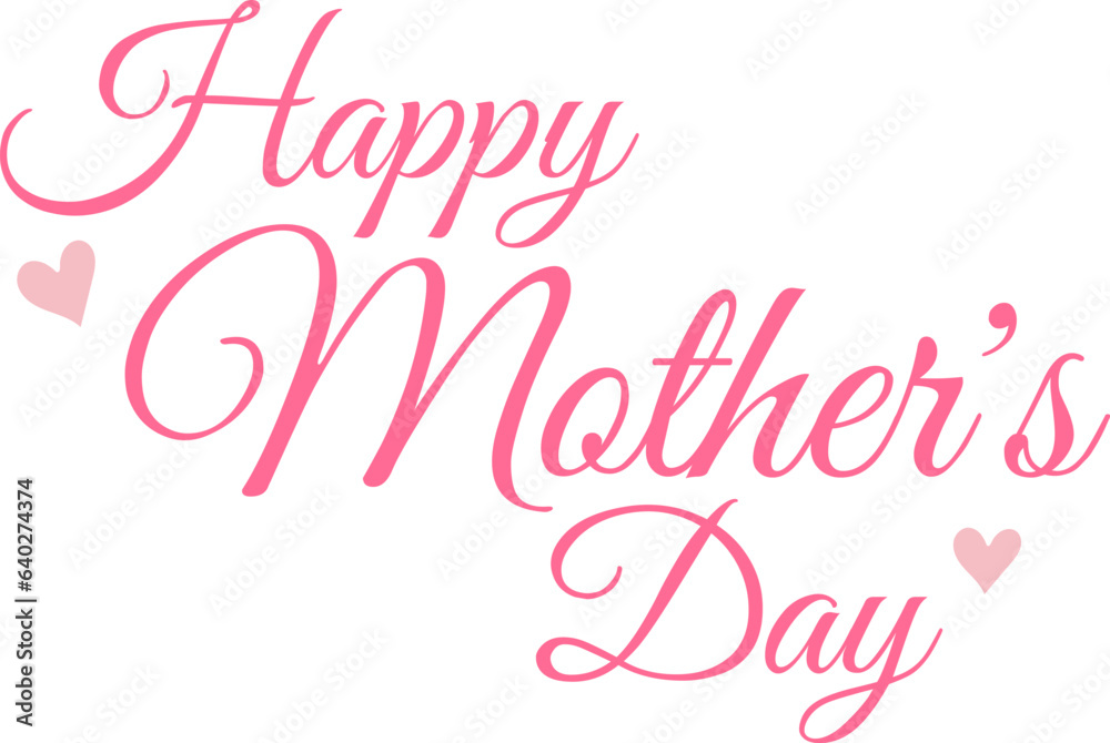 Happy Mother's Day Calligraphy text with Background