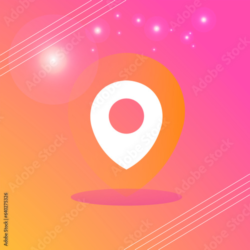 Gps navigator icon on a modern and trendy background. Vector Illustration