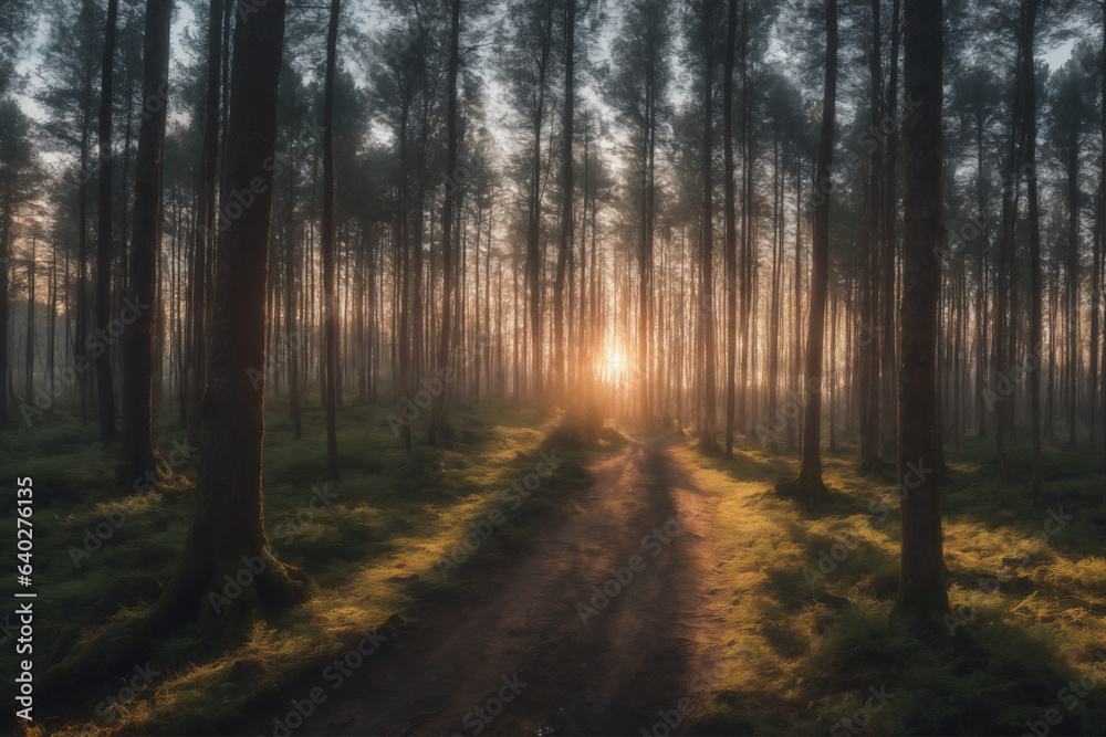 Sunlit Forest Clearing